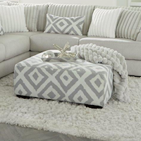 CLARISSA SILVER OTTOMAN |