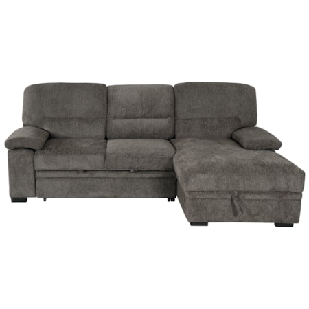 TESSA CHARCOAL 2 PIECE SLEEPER | SECTIONAL*