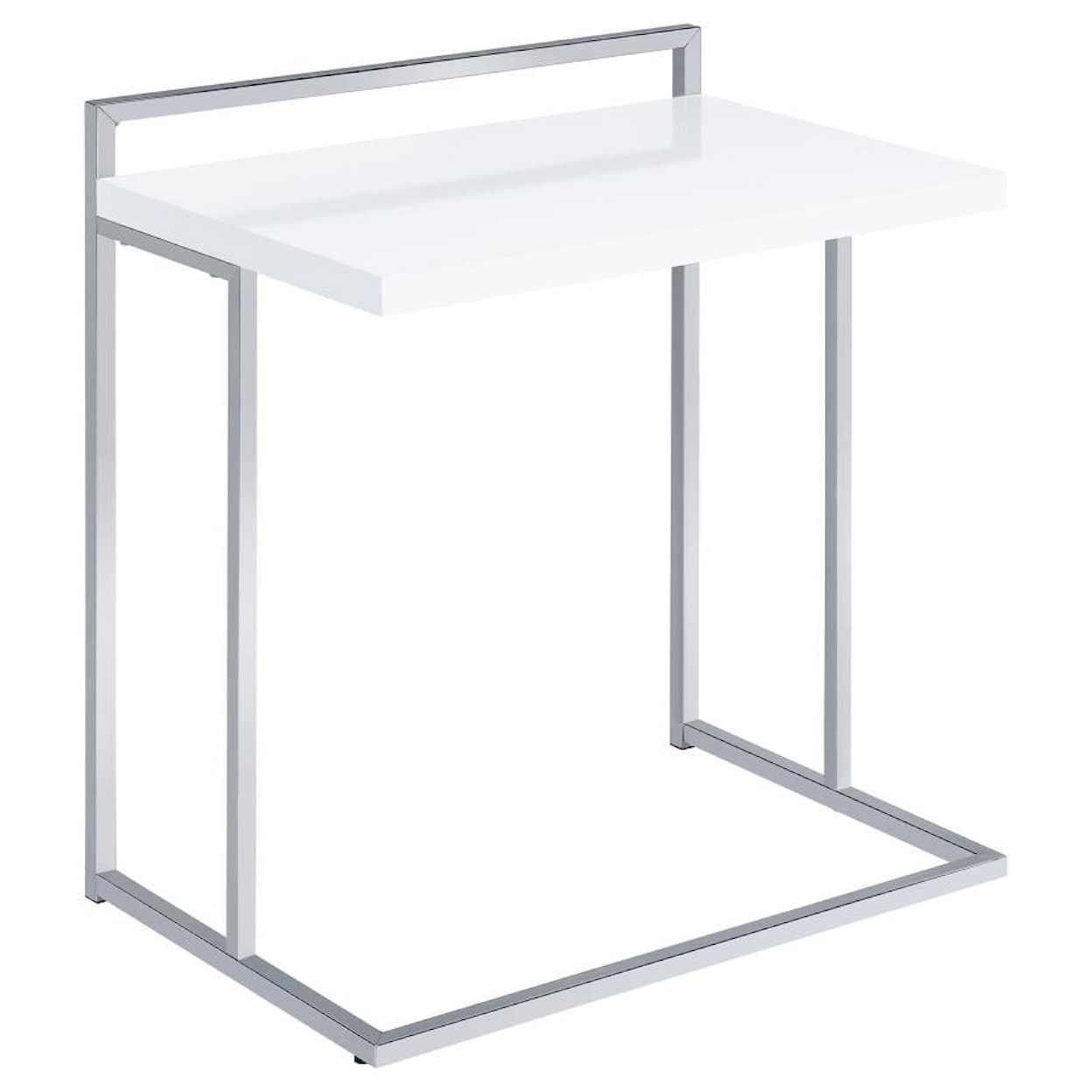 Coaster Snack Tables WHITE & CHROME SNACK TABLE |