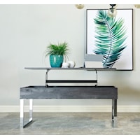 DARK CHARCOAL AND CHROME LIFT TOP | COFFEE TABLE