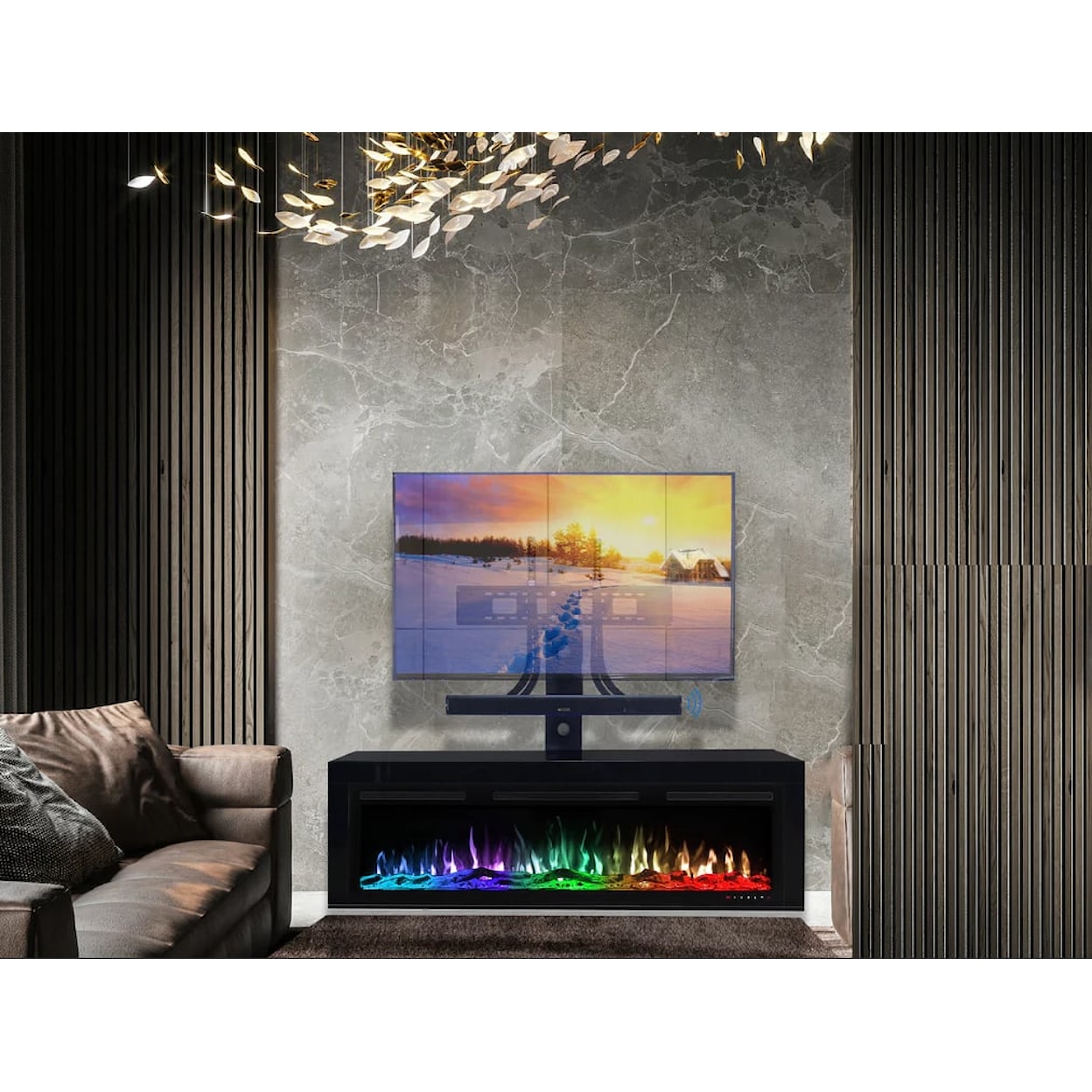 Technical Pro Bronx BRONX FIREPLACE WITH TV STAND & | SPEAKERS