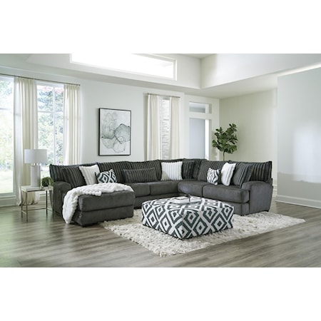 CLARISSA CHARCOAL 3 PIECE | SECTIONAL WITH L