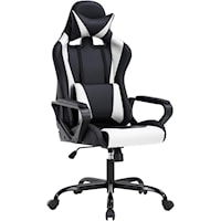 BLACK AND WHITE RACING OFFICE CHAIR |