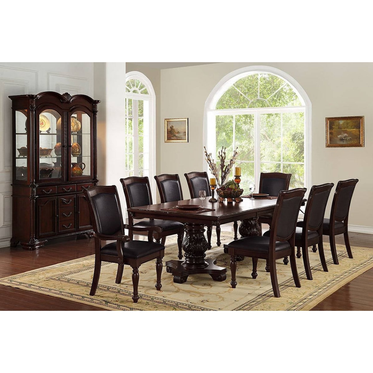 Poundex Fiona Dining Set FIONA DINING CHAIR |