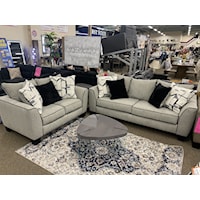 WIDELL GREY SOFA AND LOVESEAT |