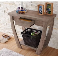 OAK 1 DRAWER CONSOLE TABLE |