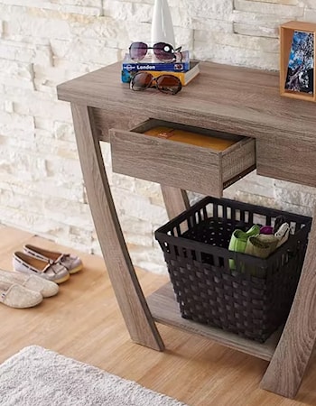 OAK 1 DRAWER CONSOLE TABLE |