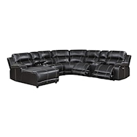 ATLANTA BLACK 7 PIECE RECLINING | CHAISE SECTIONAL