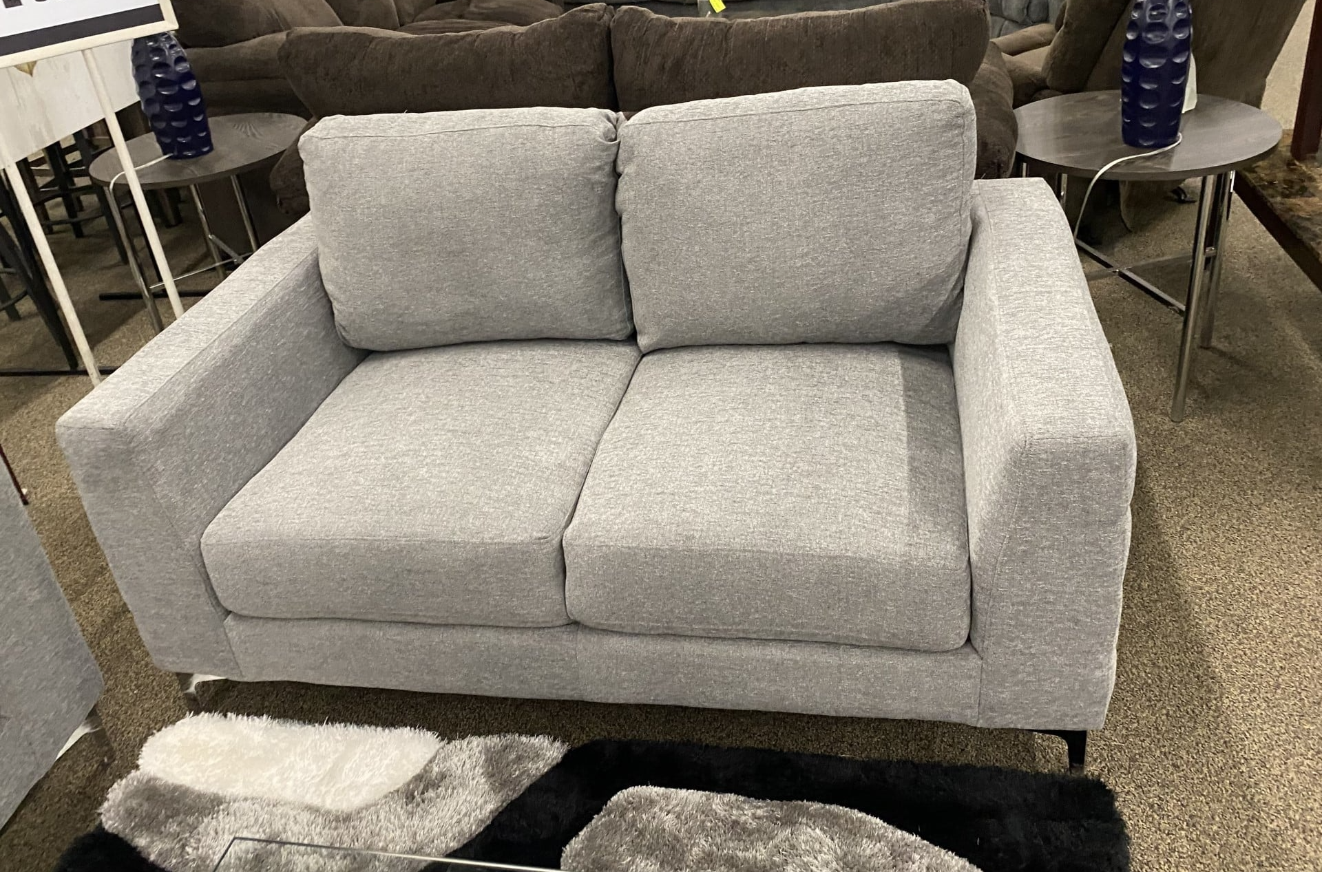 STELLAR LIGHT GREY SOFA &amp; LOVESEAT |