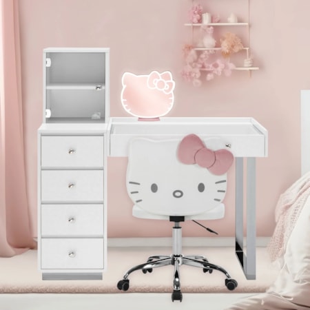 HELLO KITTY WHITE SILVER LARGE | VANITY