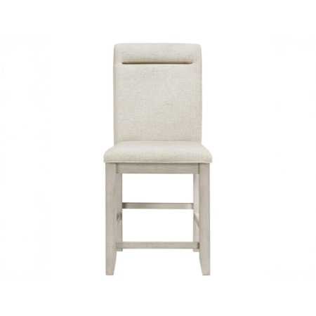 GARDNER BRUSHED WHITE PUB CHAIR |