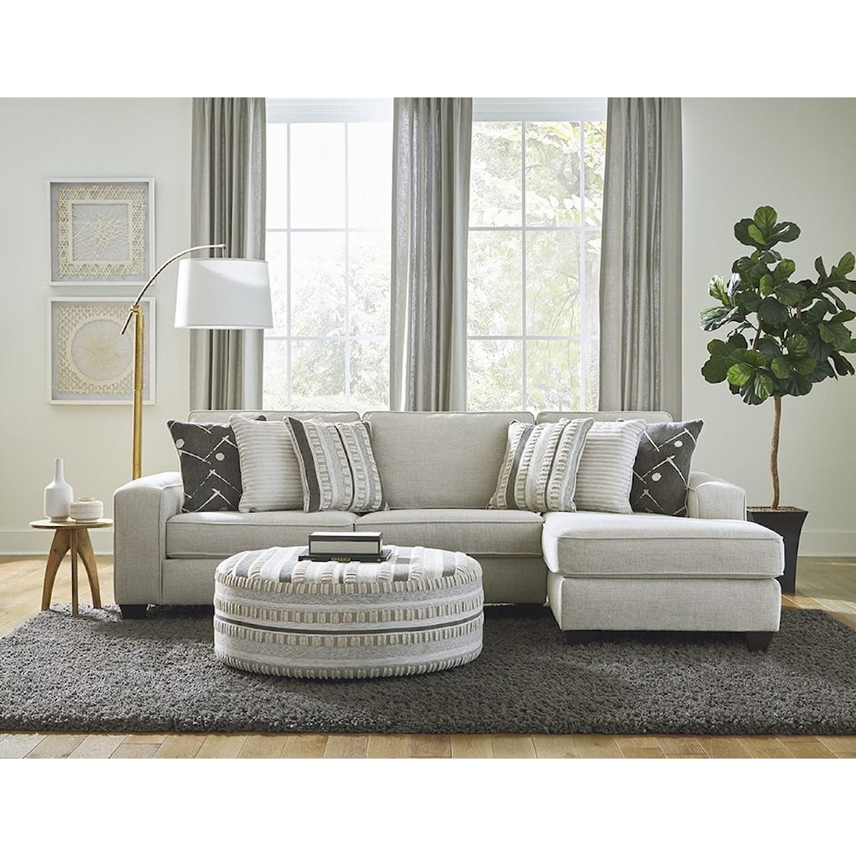 Albany Persian PERSIAN BEIGE 2 PIECE SECTIONAL | WITH RAF C