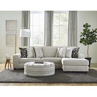 PERSIAN BEIGE 2 PIECE SECTIONAL | WITH RAF CHAISE