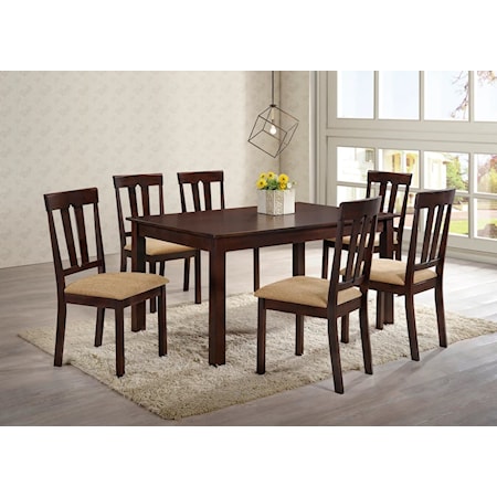 ROBINSON BROWN 7 PIECE DINING SET |