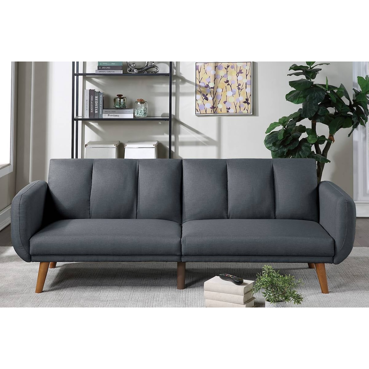 Poundex Sofa Beds PHILLY LIGHT GREY SOFA BED |