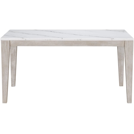 CAMBRIDGE WHITE MARBLE DINING TABLE |