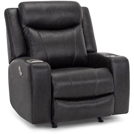 EDDY COAL POWER ROCKER RECLINER | WITH WIRELESS CHARGER & CUPHOLDER