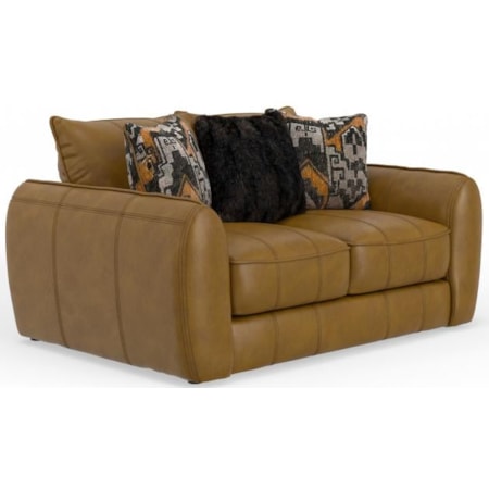 CORVALLIS TAN ITALIAN LEATHER | LOVESEAT