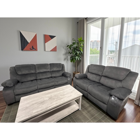 FRANKLIN CHARCOAL SOFA & LOVESEAT |