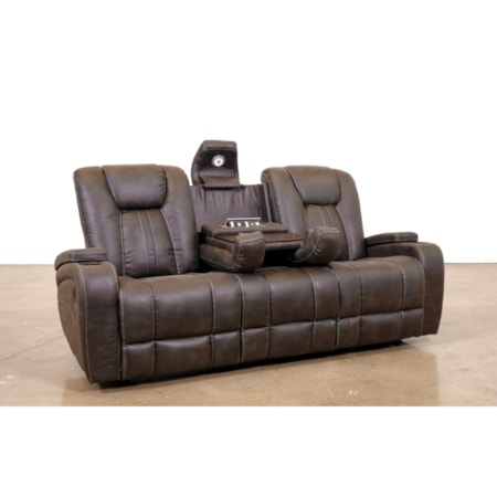 MODERN COWBOY BROWN DUAL | RECLINING SOFA WI