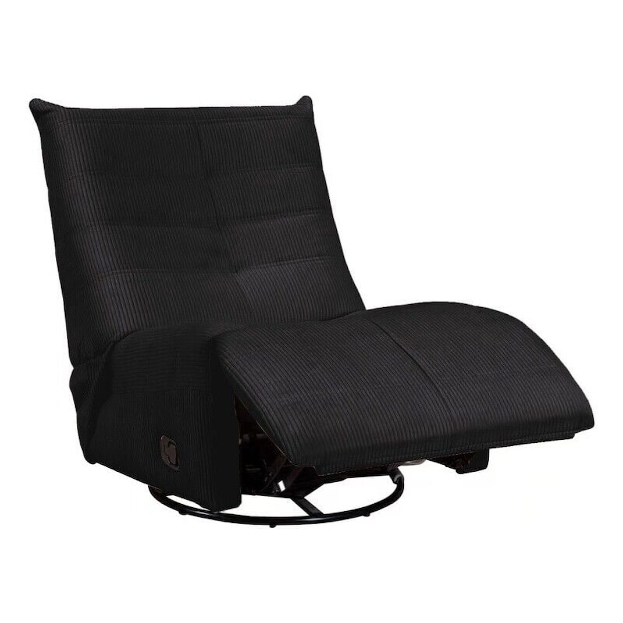 Lilola Home Gaming Chairs BLACK CORDUORY SWIVEL GLIDER | RECLINING GAM