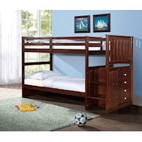 ARCHIE CAPPUCCINO TWIN/TWIN | STAIRWAY BUNKBED