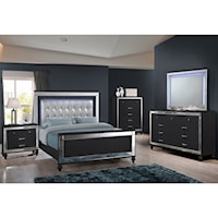 MILAN BLACK 4 PIECE BEDROOM SET |