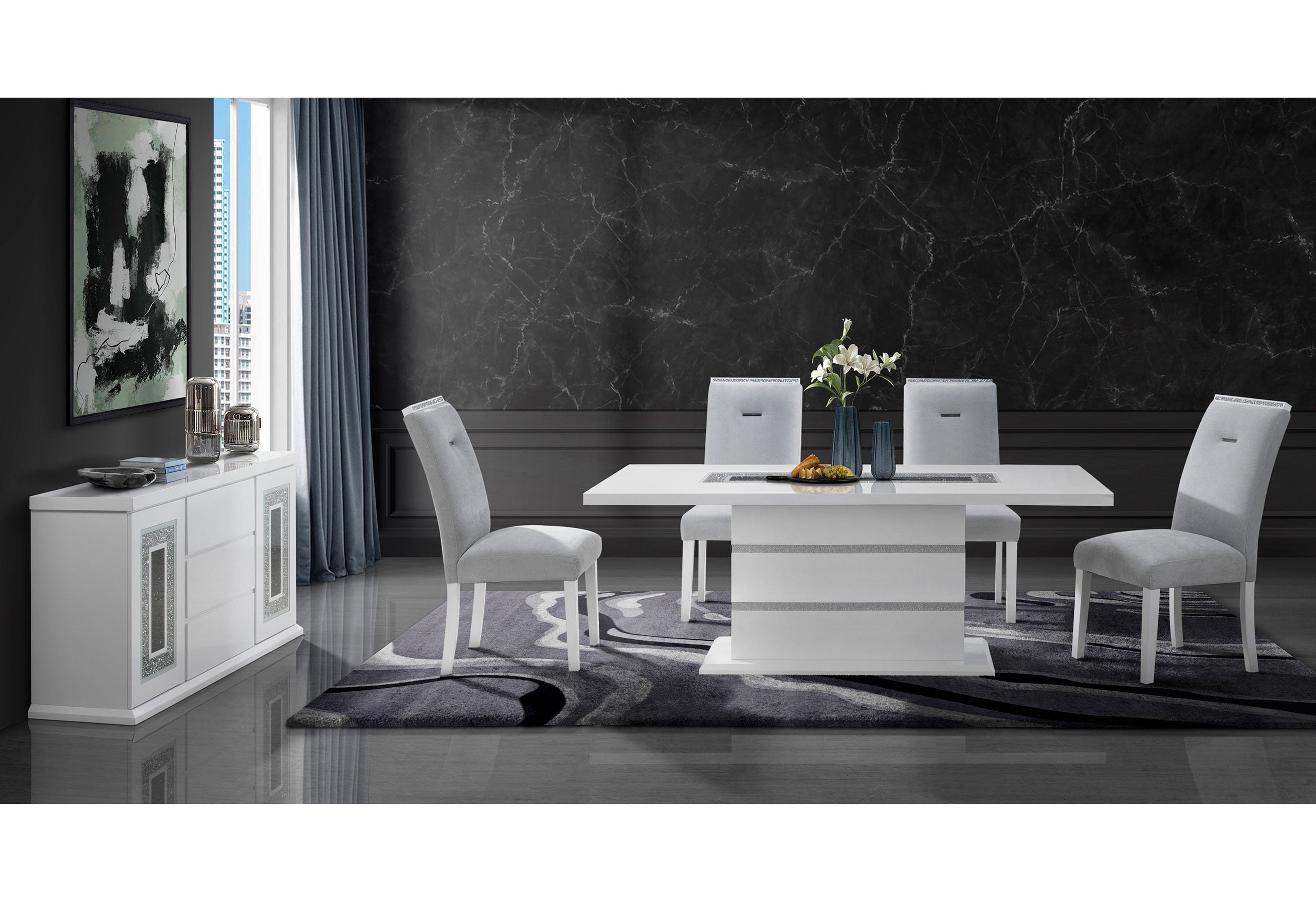 MOROCCO WHITE DINING TABLE |