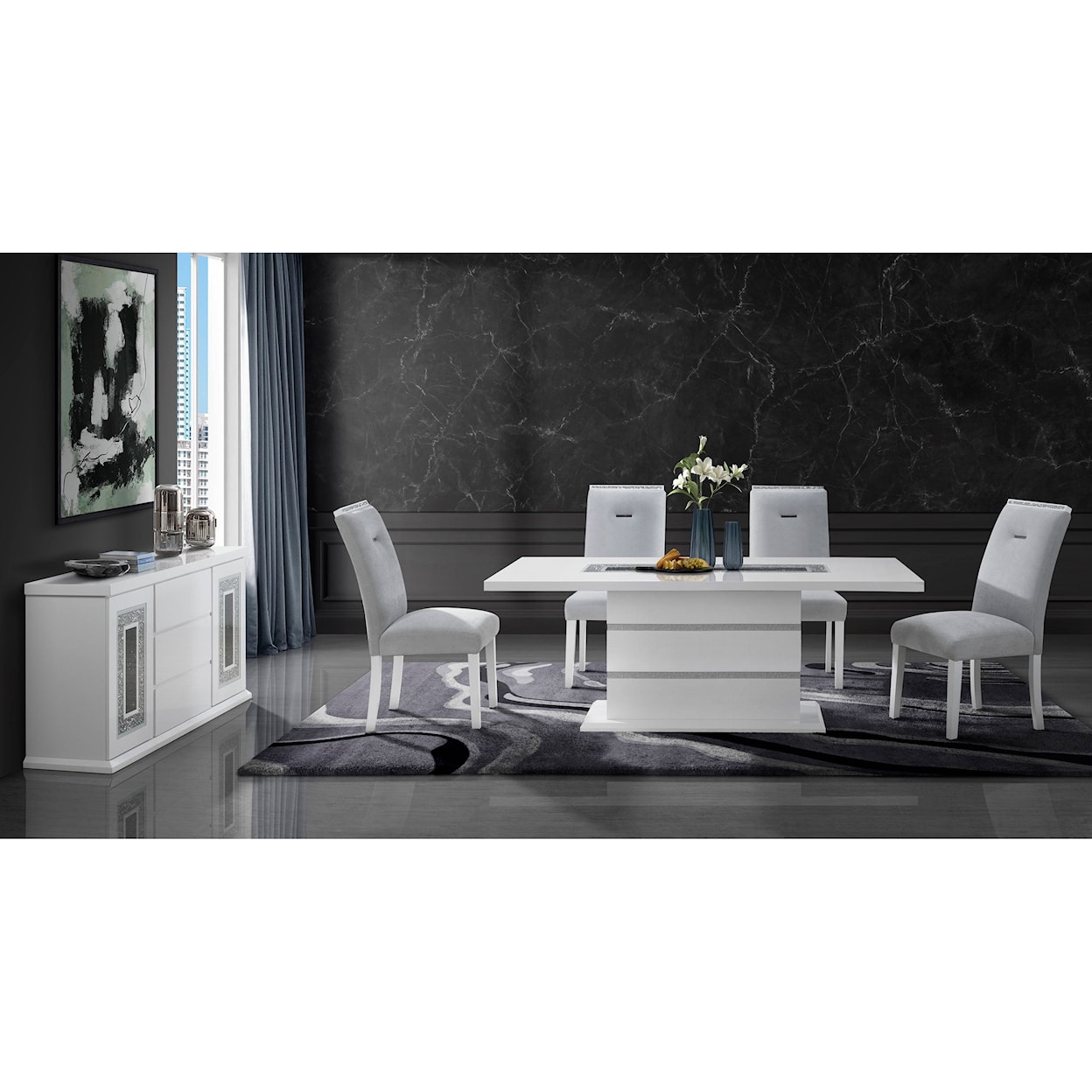 Global Furniture Morocco MOROCCO WHITE DINING TABLE |