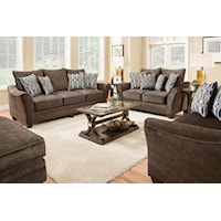 ATHENA BROWN SOFA AND LOVESEAT |