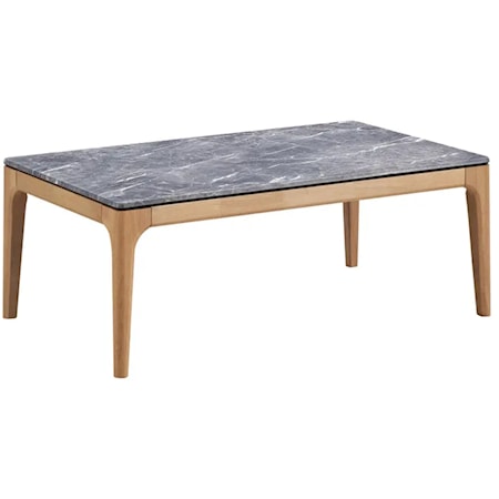 POLE OAK AND GREY COFFEE TABLE |