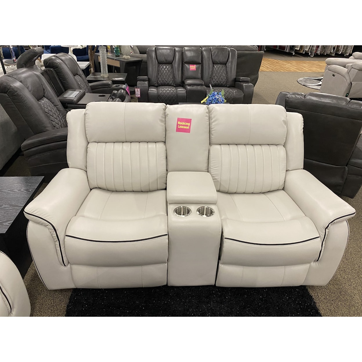 Titanic Furniture Iceman ICEMAN DOUBLE RECLINING GLIDER | LOVESEAT