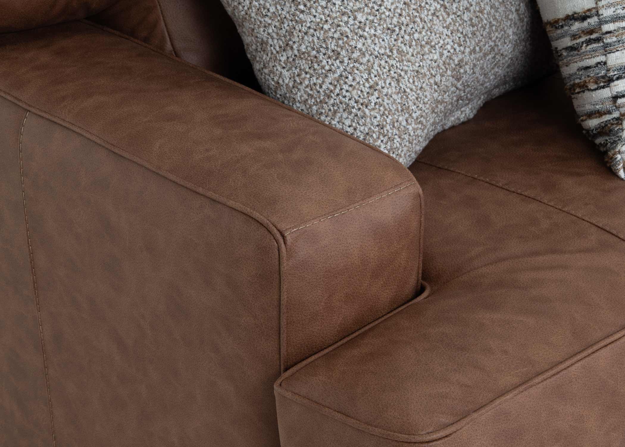 REGENCY SADDLE BROWN SOFA AND | LOVESEAT