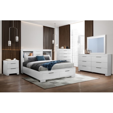 AVA WHITE 4 PIECE QUEEN BEDROOM SET |