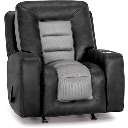 GREY BREATHABLE ROCKER RECLINER |