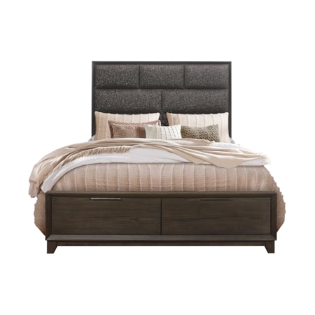 SCHULTZ GREY 4 PC QUEEN STORAGE | BEDROOM SE