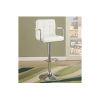 WHITE/CHROME BARSTOOL |