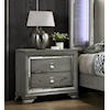 Furniture World Distributors Veneer LED VENEER LIGHT GREY NIGHTSTAND |