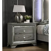 VENEER LIGHT GREY NIGHTSTAND |