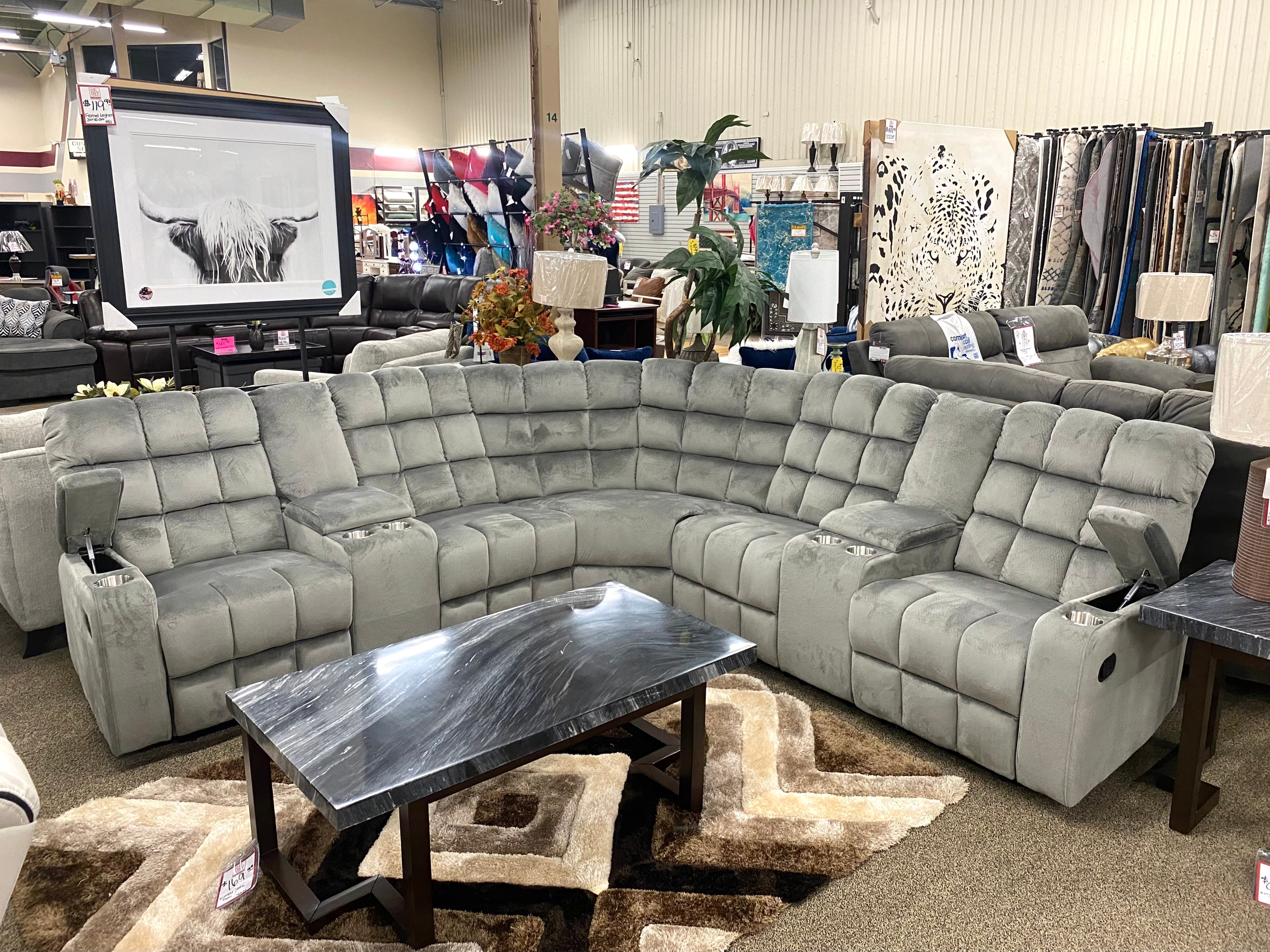 Double recliner sectional sofa sale