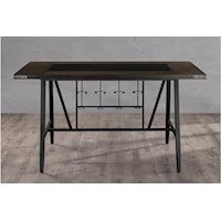 CHICAGO MODERN WOOD AND GLASS TABLE |