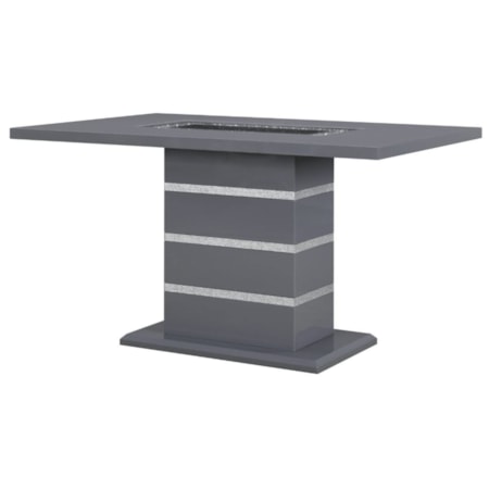 MOROCCO DARK GREY RECTANGLE, | PUB TABLE