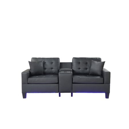 GENIE BLACK SOFA AND CONSOLE | SET