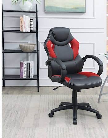 BLACK/RED ACCENT OFFICE CHAIR |
