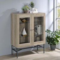 NORM LIGHT PINE ACCENT CABINET | .