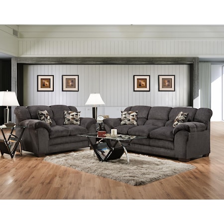 OSAKA CHARCOAL SOFA & LOVESEAT |