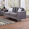 Furniture World Distributors Velvet Sofa  VELVET GREY LOVESEAT |
