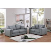 Poundex Glendales GLENDALES GREY SOFA AND LOVESEAT |