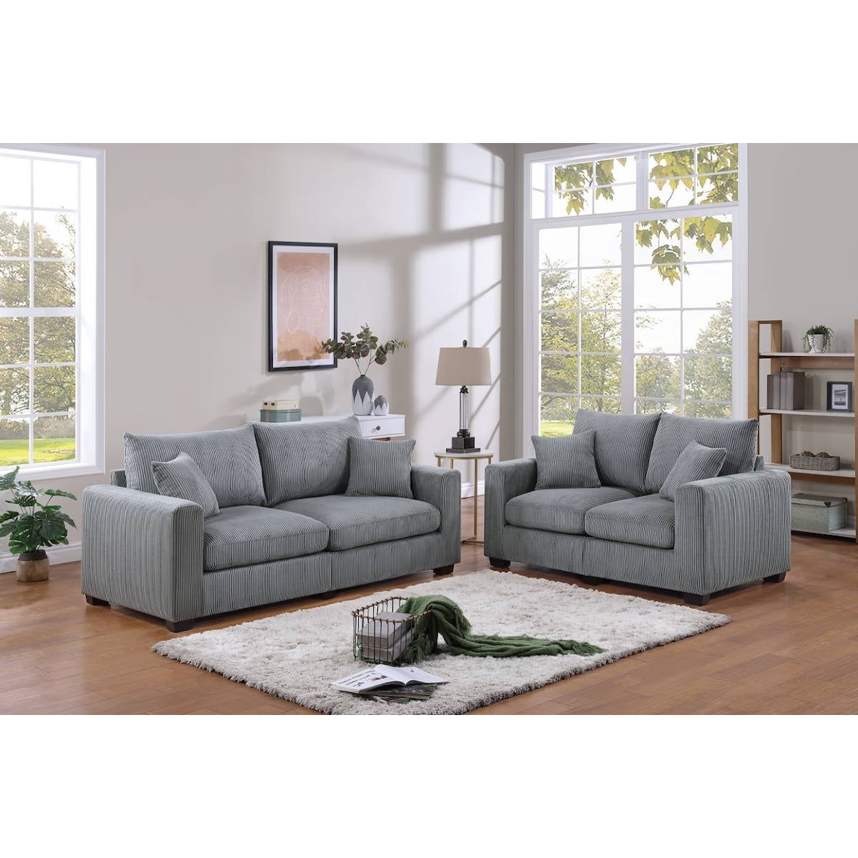 Poundex Glendales GLENDALE GREY SOFA |