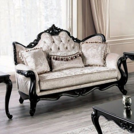 COZUMEL WHITE AND BLACK TRIM SOFA | AND LOVE